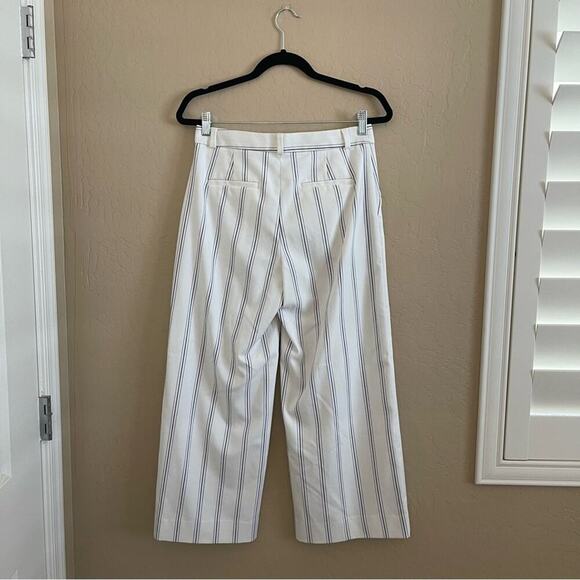Banana Republic Blake Crop White Stripe Wide Leg Pants - Picture 3 of 10